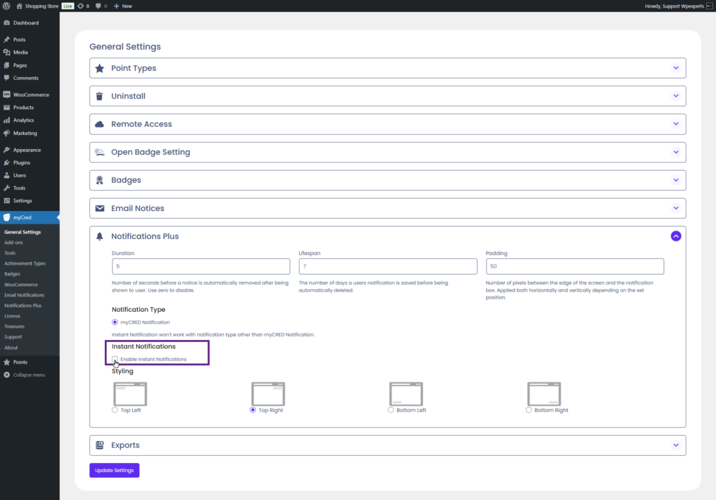 Instant Notifications